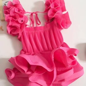 Amara Floral Ruffle Dress – Pink