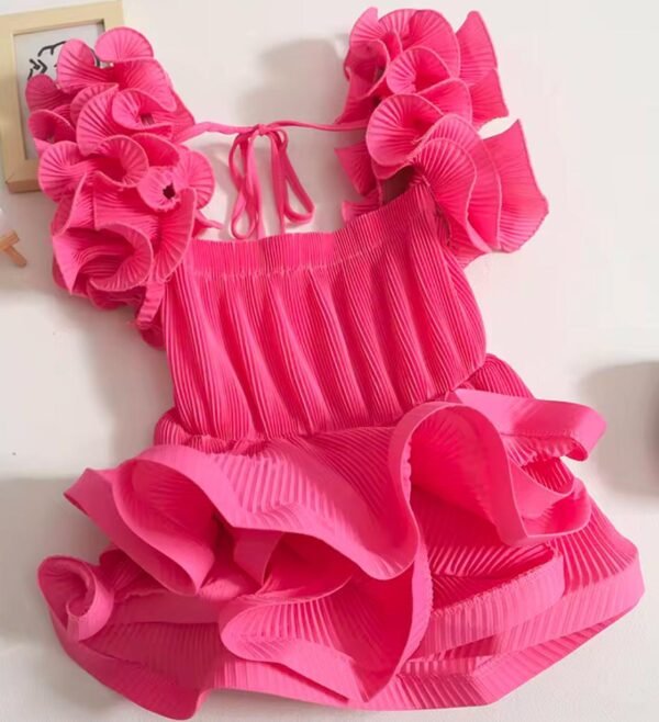 Amara Floral Ruffle Dress – Pink