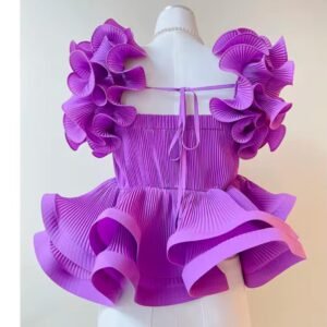 Amara Floral Ruffle Dress – Violet