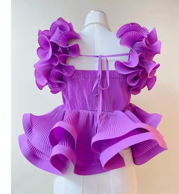 Amara Floral Ruffle Dress – Violet